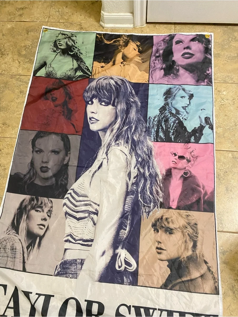 Taylor Swift Eras Tour Collage Large Wall Banner Swifty Tapestry Artwork 59 x 36